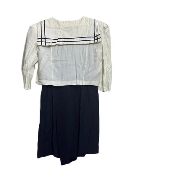 Betsy's Things Vintage Two Piece Nautical Set Navy and White 13/14 Style 7793 - Picture 2 of 9